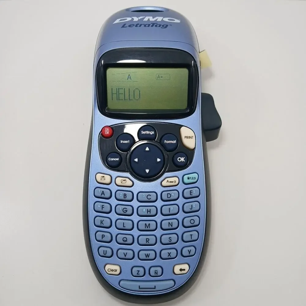 Dymo LetraTag Label Maker LT-100H Handheld Blue